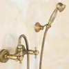 Traje de ducha simple antiguo de cobre completo estilo europeo baño ducha grifo de ducha salida retro ducha