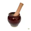 Prensa de ajo tradicional para el hogar, machacador de ajo manual, mortero de ajo de cerámica, machacador de ajo, prensa de ajo