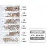 Paquete de 6 Diamantes de Grado Comercial Nacional 1440 Piezas Fondo Plano Rhinestones de Vidrio Ss3-Ss10 para Decoración DIY de Teléfono y Accesorios para Uñas