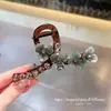Presilha de Cabelo Estilo Coreano Dongdaemun 2026 Nova Exquisite Flor de Strass Meio Presa para Penteado no Topo da Cabeça, Acessório de Cabelo de Luxo Leve