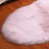 Alfombra de Felpa Blanca de Pelo Largo para Dormitorio, Felpudo junto a la Cama, Cobertura Total para Sala de Estar, Alfombrilla para Mesa de Café, Imitación Lana, Decoración para Escaparate
