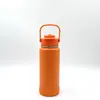 Diseñada Especialmente para Uso Transfronterizo, Termo de Acero Inoxidable 304 de Gran Capacidad con Asa para Exteriores, Botella con Espacio para Doble Bebida, Botella de Agua Deportiva Portátil