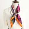 Nuevo Pañuelo de Flor de Peonía con Tinta Chal Protector Solar Bufanda de Moda Bufanda Cuadrada de Imitación de Seda de 70 cm Bufanda Profesional para Mujeres