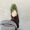 Zapatos Planos Redondos de Moda y Elegantes Chuyuji para Mujer, Zapatos de Mocasín de Terciopelo con Lazo, Zapatos de Ballet Clásicos