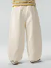 Valle del Viento 2026 Otoño Nuevo Estilo Coreano Gama Alta Pantalones Casuales de Algodón de Color Sólido para Niños Ajuste Holgado Pantalones de Pierna Curva para Niños
