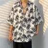 Camisa Hawaiana Retro de Verano Delgada, Floral de Playa, Manga Corta, Holgada, Fresca y Elegante, Estilo Pareja, Camisa para Vacaciones en la Costa, Moderna
