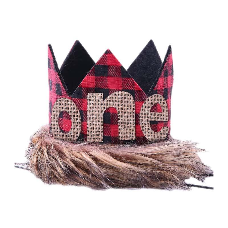 DFMZ65-5 红黑格子麻布one帽子