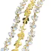 Cadena de código de fantasía con diamantes de imitación directa de fábrica, cadena de color ojo de caballo, cadena de flores, cadena de diamantes de cristal, accesorios de joyería, materiales decorativos