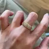Anillos de Diamante Apilados Impresionantes de Alta Resistencia, Anillos Brillantes Estilo Old Money para el Dedo Índice, Accesorios Personalizados de Diseño de Nicho de Alta Gama