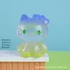 Nueva decoración de artesanía de resina de gato facetado con degradado de cristal lindo translúcido figura de juguete creativa de moda adorno de escritorio