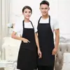Avental Roupa de Trabalho Uniforme de Chefe de Catering Suspenso no Pescoço Avental Anti-Manchas Resistente à Sujeira Restaurante Ocidental Café Loja de Sobremesas Pizza