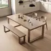 Mesa de Jantar do Mesmo Estilo, Mesa de Madeira Maciça, Escrivaninha para Uso Doméstico, Conjunto de Mesa e Cadeiras de Jantar em Madeira de Freixo