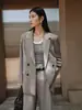 Blazer de Lã Merino Misturada Estilo Old Money com Gola Alta Solto para Mulheres 2026 Primavera Nova Roupa Elegante Formal para o Dia a Dia