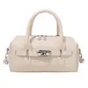 Bolsa de mão feminina casual de nicho vintage, bolsa almofada, nova moda primavera 2026, estilo coreano, bolsa transversal simples para o dia a dia
