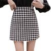 En Stock 2026 Falda de Lana Otoño e Invierno Nuevo Estilo para Mujer Inspirada en Chanel Cintura Alta Espiga Línea A Corta