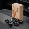 Suministro Exclusivo Transfronterizo de Juegos de Té de Cerámica, Juego Pequeño de Una Tetera y Cuatro Tazas, Juego de Té Kung Fu Cocido en Horno Caja de Regalo, Recuerdos para Eventos de Empresa