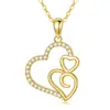 Amazon Transfronterizo Nuevo Collar con Forma de Corazón, Moderno, Fresco, Elegante, Dulce, Cadena para Clavícula de Uso Diario, Regalo para el Día de la Madre