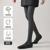Leggings con forro polar para otoño e invierno, mallas de microcompresión a rayas verticales, pantalones gruesos y cálidos para usar por fuera, pantimedias ajustadas de cintura alta con pie