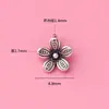 Anillo Colgante Flor de Plata Tailandesa Plata de Ley 925 Agujero para Colgante Flor Pequeña Collar Lindo Pulsera Pulsera Accesorios Estilo Retro Accesorios