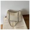 Corrente de textura moderna simples 2025 nova moda estilo coreano bolsa pequena quadrada portátil para ombro axila transversal para mulheres