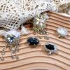 Hermoso y exquisito colgante de cristal de oso nuevo de industria pesada con nube de diamantes, broche DIY, colgante, accesorios de cadena para teléfono móvil