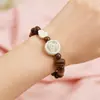 Pulsera de Grano de Café de Cerámica Jingdezhen, Refrescante y que no se decolora, Joyería de Alta Gama para Mujer, Accesorio Versátil de Nuevo Estilo Chino, Mayoreo