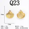 Nuevo Colgante de Acero Inoxidable de Oro Real 18K que Conserva el Color Estrella de Mar Concha Marina Joyería Hecha a Mano DIY Accesorios Colgante para Collar