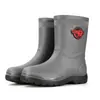 Botas de lluvia hasta la pantorrilla para hombre, botas de lluvia antideslizantes, zapatos impermeables estilo coreano, botas de agua de pesca de moda, zapatos de goma duraderos para adultos para lavar el coche