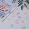 Acessórios de pétalas coloridas borboleta transparente arco colorido estrela de cinco pontas flor de cerejeira rosa joias faça você mesmo brincos de grampo de cabelo