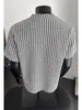 Camiseta de Manga Corta con Cuello en V y Estampado de Espiga para Hombre, Marca de Verano de Moda, Camiseta de Manga Media Resistente de Alta Calidad, Top Holgado, Nuevo Estilo