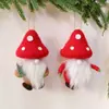 Enfeites de Árvore de Natal Homem Velho Anão Novo da Shengyuan Homem Velho Sem Rosto Cogumelo de Feltro de Lã Pingente de Decoração de Natal