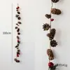 Nuchi Venda Quente Transfronteiriça Decoração de Natal Pinhas Folhas de Pinheiro Frutas Corda para Pendurar Casa Feriado Atmosfera de Natal Adereços