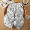 Calça Wide Leg Estampada Estilo Férias para Mulheres 2026 Verão Nova Moda Fina Fluida Casual Calças Retas Largas