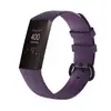 Correa de Silicona Adecuada para Fitbit Charge3/4 con Patrón de Diamante, Pulsera de Repuesto Oficial con Patrón 3D