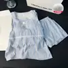 Pijama de Chaleco y Shorts Florales Rojo Retro para Mujer, Algodón Nube con Almohadillas Integradas en el Pecho, Transpirable, Holgado y Cómodo para Estar en Casa