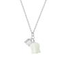 Collar de Orquídea Suzuo Blanco Moda Nacional Retro Dulce Elegante Cálido Estilo Chino Lujo Ligero Cadena Dorada para Clavícula para Mujeres
