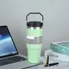 Copo Térmico de Aço Inoxidável de Grande Capacidade Transfronteiriço com Alto Valor Estético, Copo de Gelo Portátil de 30oz