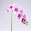 Orquídea Borboleta Artificial de Filme com 9 Flores e Toque de Luxo Flor Falsa Arranjo Floral de Casamento Decoração de Casa Flor