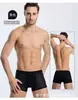Venda Direta da Fábrica Cuecas Boxer de Malha Ice Silk com Pernas Retas Cintura Média Listradas Roupa Íntima Masculina Macia Respirável Secagem Rápida Sucesso de Vendas no TikTok