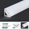 Canaleta de luz lineal luminosa oblicua de 45 grados luz de línea superficie de esquina superior caja de cortina montada en superficie ranura para tarjeta tira de luz canaleta de luz triangular no