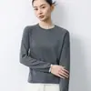 Tricô Feminino Colorblock Gola Redonda Estilo Novo Primavera e Outono Design Colorido Contrastante Suéter Elegante Redutor de Idade Manga Longa Pulôver