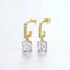 Pag&Mag Elegantes Pendientes de Plata de Ley S925 con Circonita Brillante Lujo Accesible Pendientes de Gama Alta Pendientes Estilo Cool de Ins