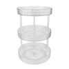 Estante de Almacenamiento Giratorio Transparente de Plástico para Mascotas Bandeja de Almacenamiento de Escritorio para Cosméticos y Productos para el Cuidado de la Piel Organizador de Especias para Cocina