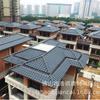 Azulejos Cerámicos Guangdong al por Mayor 220/260/310 Azulejos Grises Estilo Occidental Tejas para Techos de Villas Azulejos Esmaltados Azulejos de Onda Única