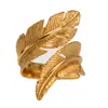 Joyería para Hombre al por Mayor Anillos Europeos y Americanos de Acero Inoxidable Anillo de Pluma Retro de Acero de Titanio Takahashi Goro Dorado Único