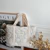 310263 ins acolchado puntada acolchada flor vintage bolso de mano bolsa organizadora para el trabajo bolsa bento bolso suave