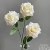 Flores Artificiais Brancas para Decoração de Casamento, Flores de Seda, Ornamentos de Flores Artificiais, Arte Floral Seca, Materiais de Rosa, Arranjo de Flores para Corredor, Arranjo de Parede e Chão