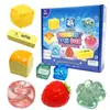 Nuevo producto transfronterizo: Set de 8 piezas de juguetes compresibles, serie de caja suave misteriosa, caja sorpresa de juguete para aliviar el estrés
