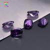 Zircón morado rojizo rectangular grueso calidad 5A 4*6-8 * 10mm zircón morado rojizo rectangular grueso tipo almohada piedra desnuda CZ
