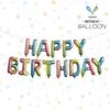 Promoção de Desconto Mecrla em Estoque Conjunto de Balões de Aniversário de 16 polegadas Balão de Folha de Alumínio Letra Hb Embalagem Requintada para Festa
